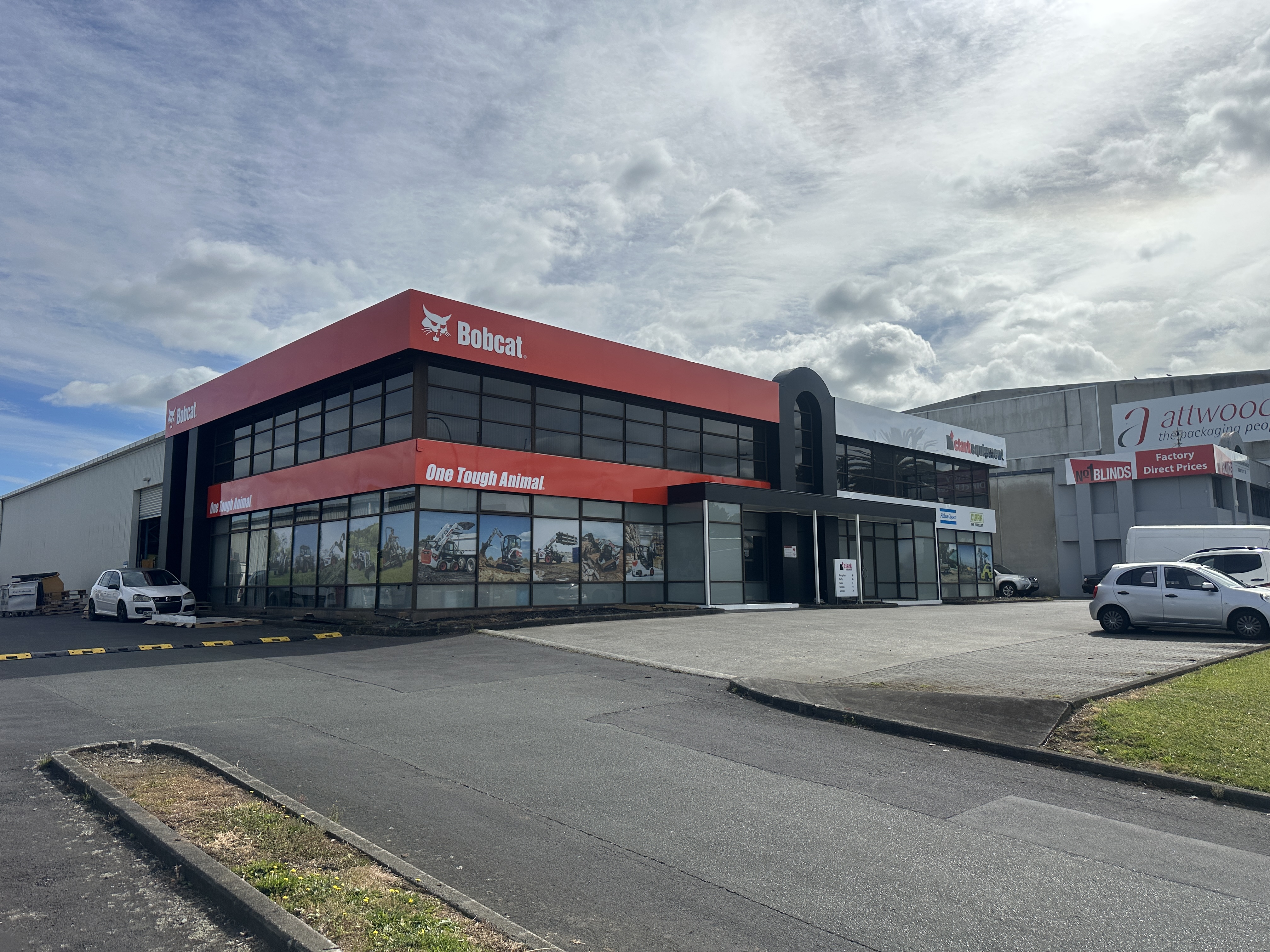 Full building branding and large-format exterior signage